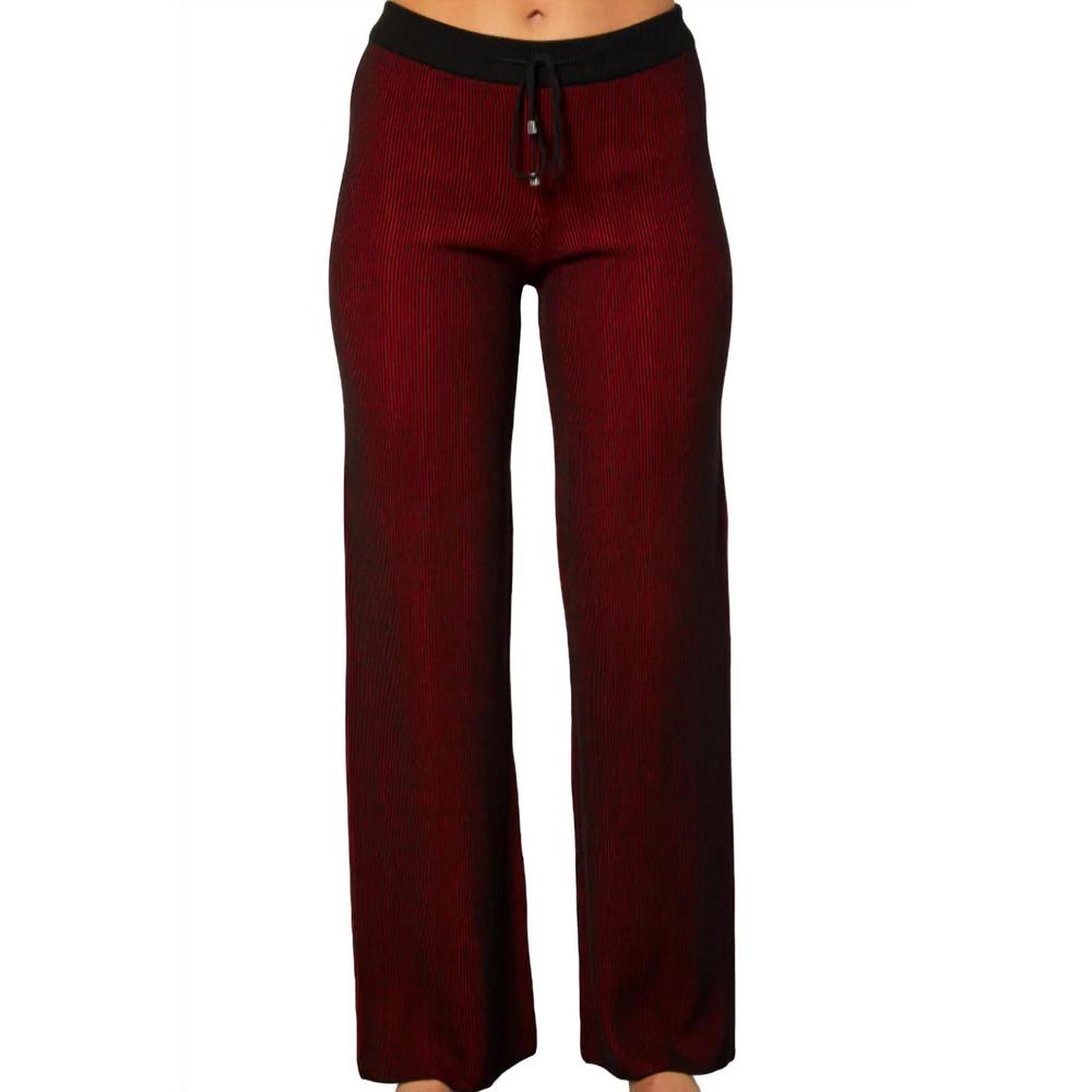 NEW ANGEL APPAREL two toned ribbed pant in rouge